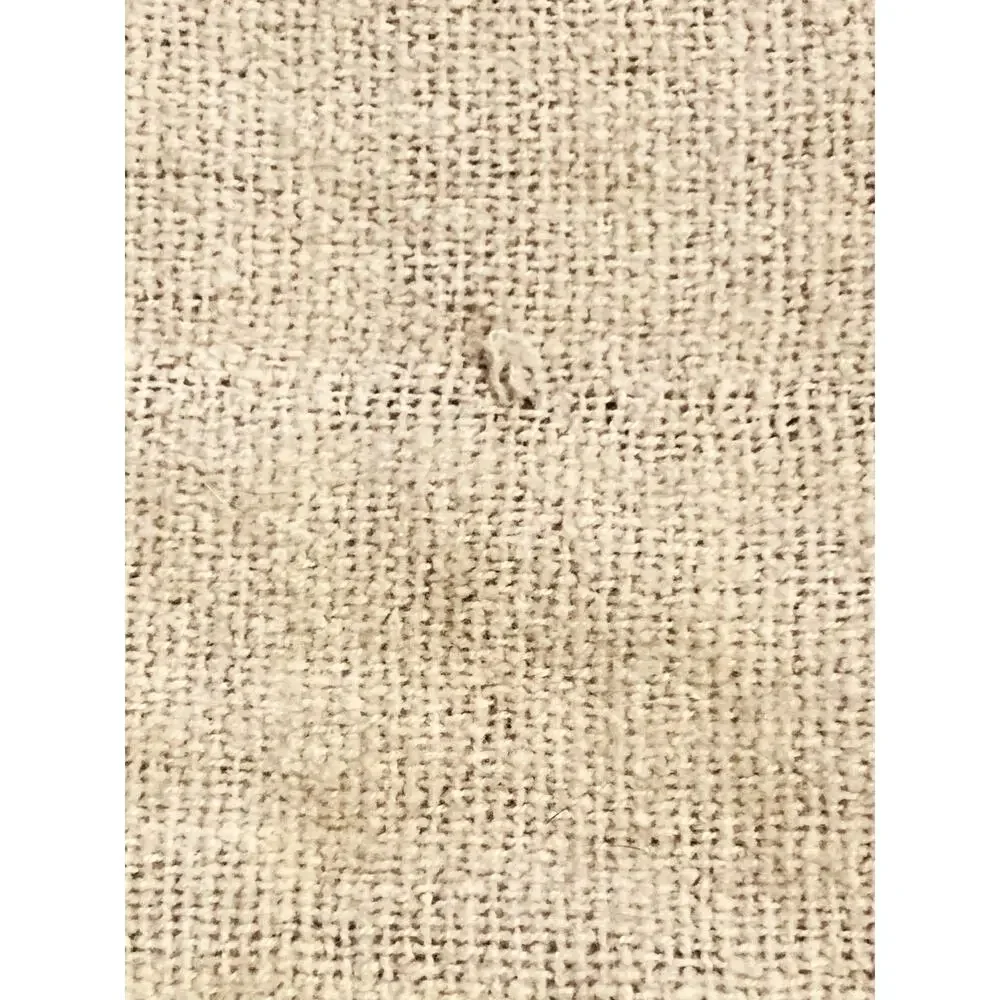 Christmas Blanket Throw Homespun Beige Oatmeal Tree Stars Tassels Light Decor